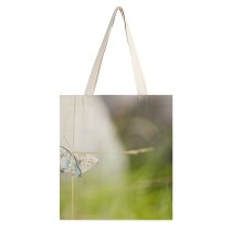 yanfind Great Martin Canvas Tote Bag Double Butterfly Insect Invertebrate Photo Stock white-style1 38×41cm