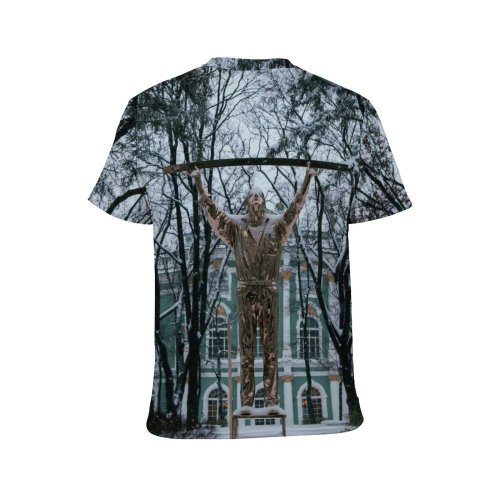 yanfind Adult Full Print T-shirts (men And Women) Aged Arch Architecture Art Bronze City Classic Daytime Decorative Exterior Facade