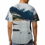 yanfind Adult Full Print T-shirts (men And Women) Admire Anonymous Backpack Breathtaking Calm Cliff Cloudy Coast Countryside Daytime Explore Faceless