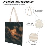 yanfind Great Martin Canvas Tote Bag Double Estonia Dusk Sunset Branch Sky Leaves Tree Sea Stock white-style1 38×41cm