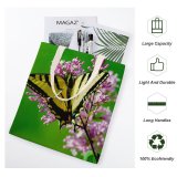 yanfind Great Martin Canvas Tote Bag Double Butterfly Flower Plant Flora Lilac Insect Invertebrate Swallowtail Wing Colorful Bug white-style1 38×41cm