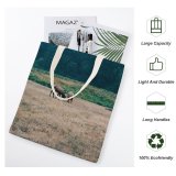yanfind Great Martin Canvas Tote Bag Double Field Grassland Outdoors Countryside Farm Rural Horse Pasture Meadow Ranch Grazing Elephant white-style1 38×41cm