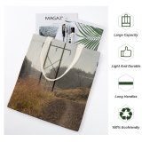 yanfind Great Martin Canvas Tote Bag Double Eugene Usa Utility Pole Cable Electric Transmission Lines Path Road white-style1 38×41cm