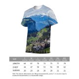 yanfind Adult Full Print T-shirts (men And Women) Amazing Breathtaking Calm Cloudy Coniferous Countryside Destination Evergreen Explore Forest Highland