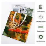 yanfind Great Martin Canvas Tote Bag Double Butterfly Insect Monarch Invertebrate Plant Garden Flowers Flower Buterfly Pupae Larvae white-style1 38×41cm