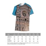 yanfind Adult Full Print T-shirts (men And Women) Aged Arched Architecture Attract Sky Building Carve Cathedral Catholic Church Cloudless Construction