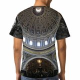 yanfind Adult Full Print T-shirts (men And Women) Ancient Arch Architecture Basilica Building Cathedral Ceiling Church Dome Historical Interior Religion