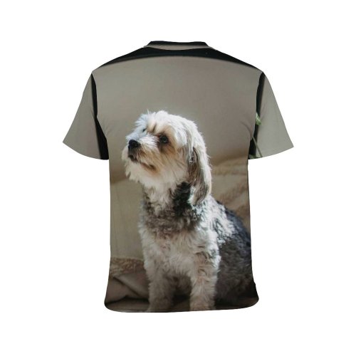 yanfind Adult Full Print T-shirts (men And Women) Adorable Alone Apartment Attentive Blurred Calm Comfort Couch Cozy Creature Curious