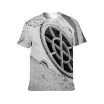 yanfind Adult Full Print T-shirts (men And Women) Aged Arch Arched Architecture Art Building Bw Carve Cathedral Classic Construction Decor