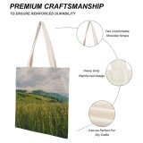 yanfind Great Martin Canvas Tote Bag Double Field Grassland Outdoors Countryside Farm Rural Meadow Závadka Slovakia Stock white-style1 38×41cm