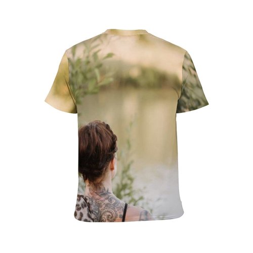 yanfind Adult Full Print T-shirts (men And Women) Admire Alone Anonymous Blurred Calm Contemplate Daytime Energy Faceless Female Grow