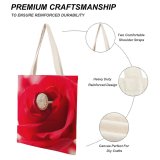 yanfind Great Martin Canvas Tote Bag Double Flower Plant Rose Accessories Accessory Jewelry Gemstone Ring Stock white-style1 38×41cm