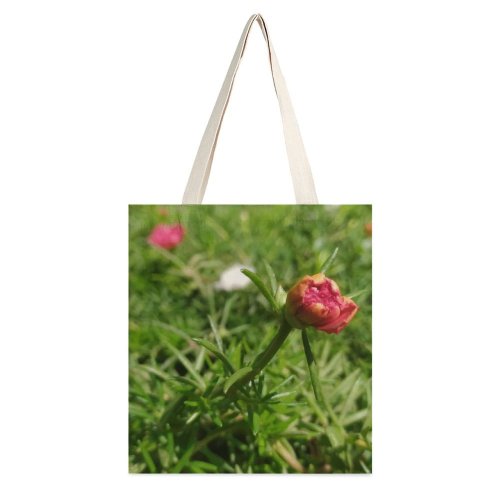 yanfind Great Martin Canvas Tote Bag Double Bush Plant Vegetation Flower Petal Rose Jar Potted Pottery Vase Geranium white-style1 38×41cm