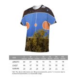 yanfind Adult Full Print T-shirts (men And Women) Action Active Aerial Basket Basketball Competition Construction Court Drone Entertain Exercise Foliage