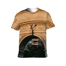 yanfind Adult Full Print T-shirts (men And Women) Aged America Arched Architecture Building City Cityscape Construction Daytime Detail District