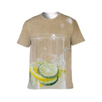 yanfind Adult Full Print T-shirts (men And Women) Alcohol Clean Lemon Health Tropical Liquid Juice Lemonade Sparkling Liquor