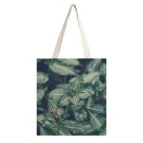 yanfind Great Martin Canvas Tote Bag Double Chicago Plant Grey United States Leafe Leaf Striated Flower Growing Layer Stripes white-style1 38×41cm