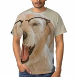 yanfind Adult Full Print T-shirts (men And Women) Adorable Portrait Home Bed Bedroom Reading Canidae Comfort Cozy Cute Dog