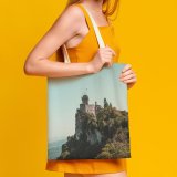 yanfind Great Martin Canvas Tote Bag Double Cliff Outdoors Promontory Architecture Building Scenery Rock Sonyalpha Sky Tree Fall white-style1 38×41cm