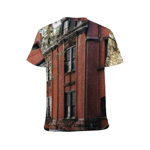 yanfind Adult Full Print T-shirts (men And Women) Accommodation Aged Architecture Area Autumn Brick Wall Building Calm Car City Condominium