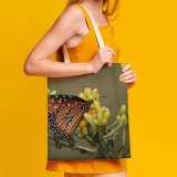 yanfind Great Martin Canvas Tote Bag Double Butterfly Insect Invertebrate Monarch Usa white-style1 38×41cm