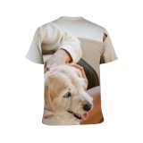 yanfind Adult Full Print T-shirts (men And Women) Adorable Apartment Bonding Caress Cheerful Comfort Cozy Crop Cute Dog