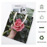 yanfind Great Martin Canvas Tote Bag Double Flower Plant Rose Leaf white-style1 38×41cm