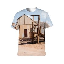 yanfind Adult Full Print T-shirts (men And Women) Aged Architecture Atmosphere Sky Building Cloudy Construction Countryside Direction Door Empty
