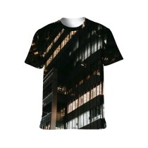 yanfind Adult Full Print T-shirts (men And Women) Accommodation Architecture Attract Building Center Central City Complex Construction Contemporary Dark Destination