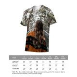 yanfind Adult Full Print T-shirts (men And Women) Admire Alone Anonymous Brunette Calm Casual Deciduous Faceless Female Flora Foliage