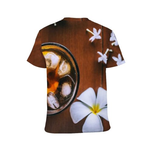 yanfind Adult Full Print T-shirts (men And Women) Alcohol Aroma Arrangement Beverage Citron Citrus Cocktail Cool Cube Decorate Decoration Delicious