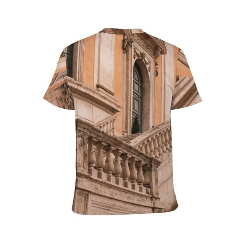 yanfind Adult Full Print T-shirts (men And Women) Aged Arched Architecture Attract Building Carve City Classic Construction Decoration Design