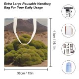 yanfind Great Martin Canvas Tote Bag Double Field Grassland Outdoors Plant Mound Ground white-style1 38×41cm