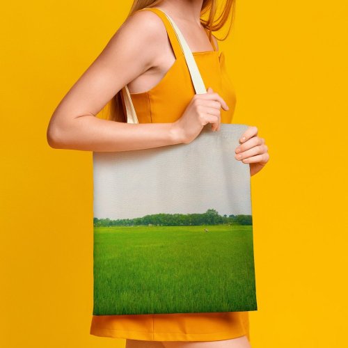 yanfind Great Martin Canvas Tote Bag Double Field Grassland Outdoors Countryside Paddy Plant Vegetation Rural white-style1 38×41cm