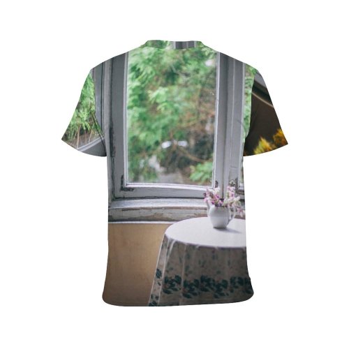 yanfind Adult Full Print T-shirts (men And Women) Aged Aroma Bloom Botany Bouquet Ceramic Chair Daylight Decor Flora