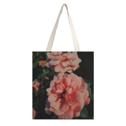 yanfind Great Martin Canvas Tote Bag Double Plant Geranium Flower Rose white-style1 38×41cm