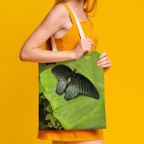 yanfind Great Martin Canvas Tote Bag Double Butterfly Insect Invertebrate Leaf Plant Birds Public Domain white-style1 38×41cm