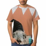 yanfind Adult Full Print T-shirts (men And Women) Alone Attentive Box Calm Carpet Celebrate Colorful Curious Decor Decoration Dog