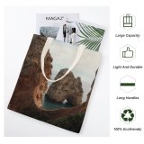 yanfind Great Martin Canvas Tote Bag Double Cliff Outdoors Ocean Sea Algarve Portugal Valley Promontory Cave Coast Cove white-style1 38×41cm