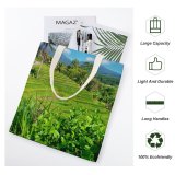 yanfind Great Martin Canvas Tote Bag Double Field Grassland Outdoors Countryside Plant Vegetation Paddy Jar Summer Rural Land Pottery white-style1 38×41cm