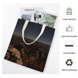yanfind Great Martin Canvas Tote Bag Double Canyon Cave Outdoors Valley Night Plateau Utah Rock Landscape Desert white-style1 38×41cm
