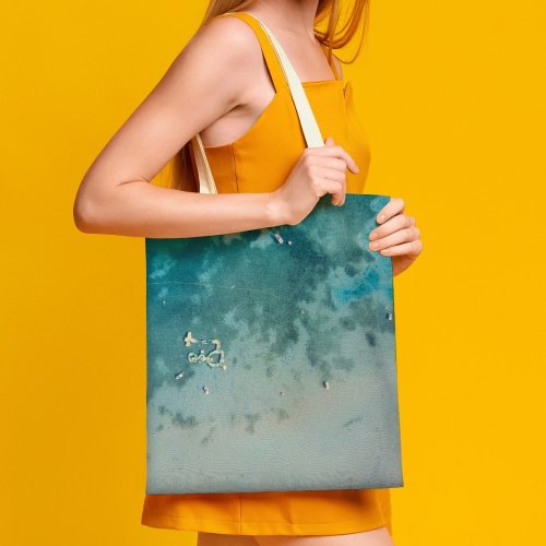 yanfind Great Martin Canvas Tote Bag Double Croatia Ocean Sea Omi Drone Aerial Coral Reef Outdoors Zadar Vacation white-style1 38×41cm