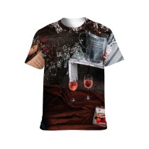 yanfind Adult Full Print T-shirts (men And Women) Alcohol Appetizing Basket Berry Beverage Blanket Booze Bottle Celebrate Cozy Cushion