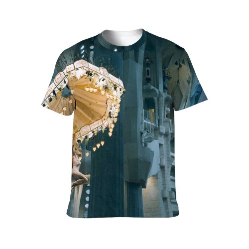 yanfind Adult Full Print T-shirts (men And Women) Aged Amazing Ancient Arch Arched Architecture Barcelona Basilica Building Castle Cathedral Catholic