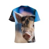 yanfind Adult Full Print T-shirts (men And Women) Adorable Agriculture Baby Calm Countryside Creature Cute Domesticated Enclosure Farm Farming