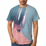 yanfind Adult Full Print T-shirts (men And Women) Alcohol Party Glass Motion Bubble Clean Wine Champagne Drop Birthday