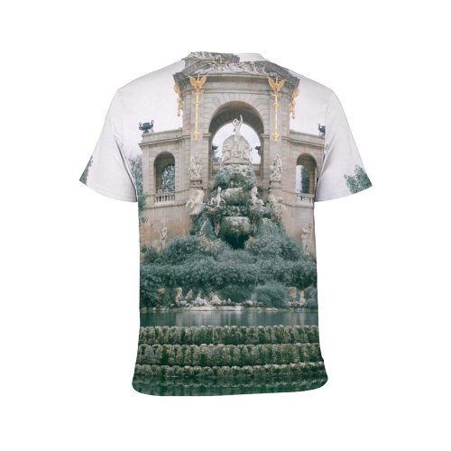 yanfind Adult Full Print T-shirts (men And Women) Aged Arch Architecture Art Barcelona Catalonia Citadel City Construction Daytime Decorative