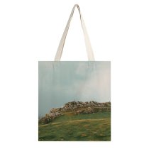 yanfind Great Martin Canvas Tote Bag Double Field Grassland Outdoors Grass Plant Countryside Pyrénées National Park France Farm Meadow white-style1 38×41cm