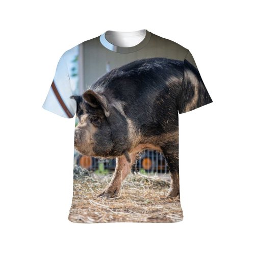 yanfind Adult Full Print T-shirts (men And Women) Agricultural Big Countryside Creature Dried Ear Enclosure Farm Farming Farmland Field Fur