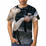 yanfind Adult Full Print T-shirts (men And Women) Adorable Affection Akita Inu Anonymous Bench Friend Bonding Casual Crop